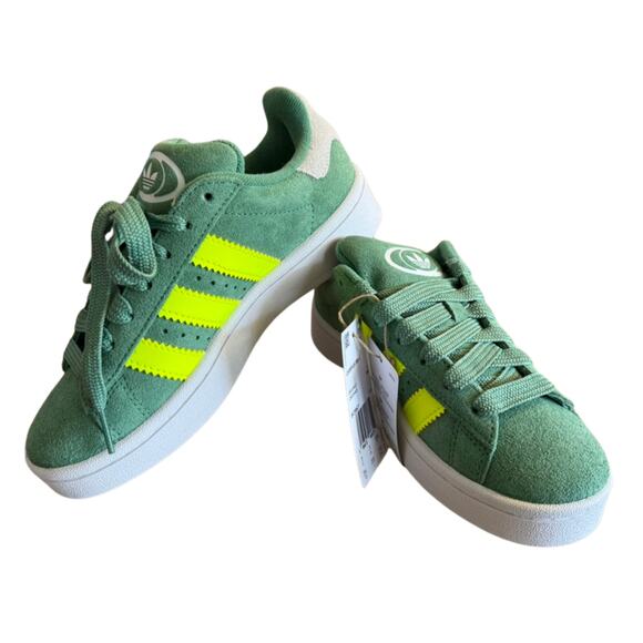 Adidas Campus 00s J Green Suede Sneakers Size 3.5Y / Women’s 5 NWT - Picture 2 of 8